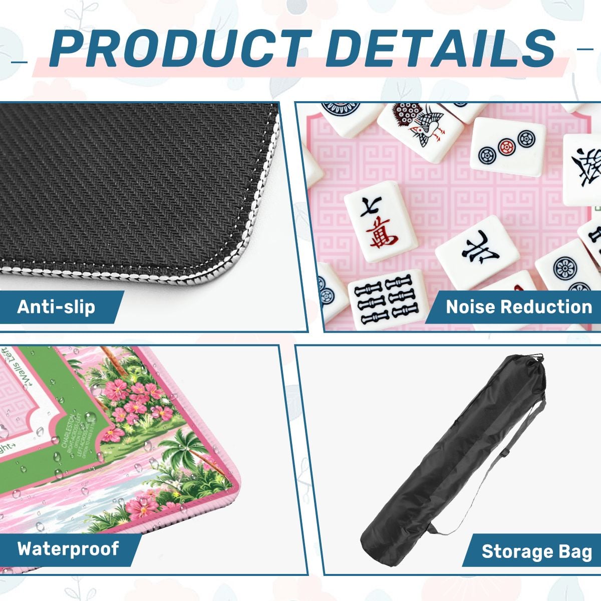 Pink Regatta Mahjong Mat