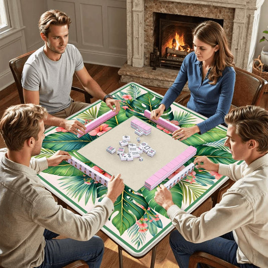 Hibiscus Palm Club Mahjong Mat