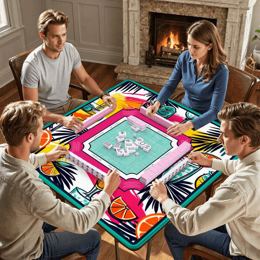 Electric Citrus Social Mahjong Mat