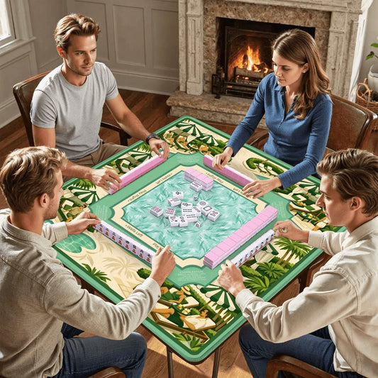 Palm Cabana Club Mahjong Mat