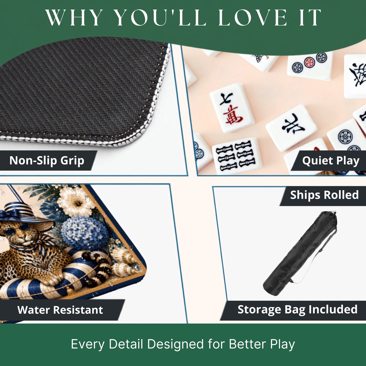 Riviera Leopard Mahjong Mat