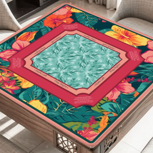 Hibiscus Heat Mahjong Mat