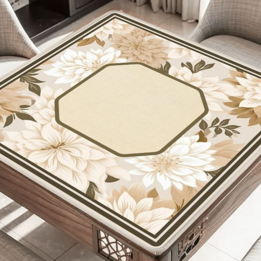 Linen Blossom Mahjong Mat