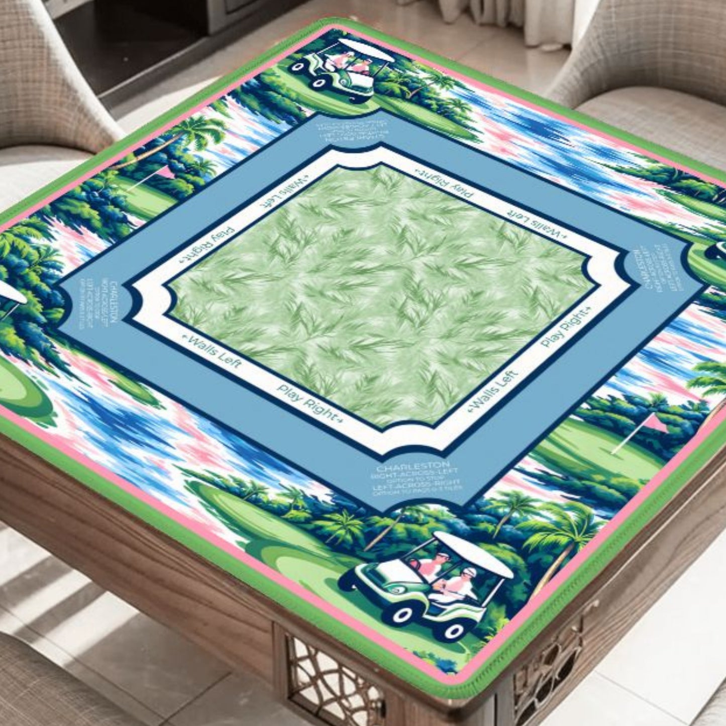 Palm Grove Links Mahjong Mat