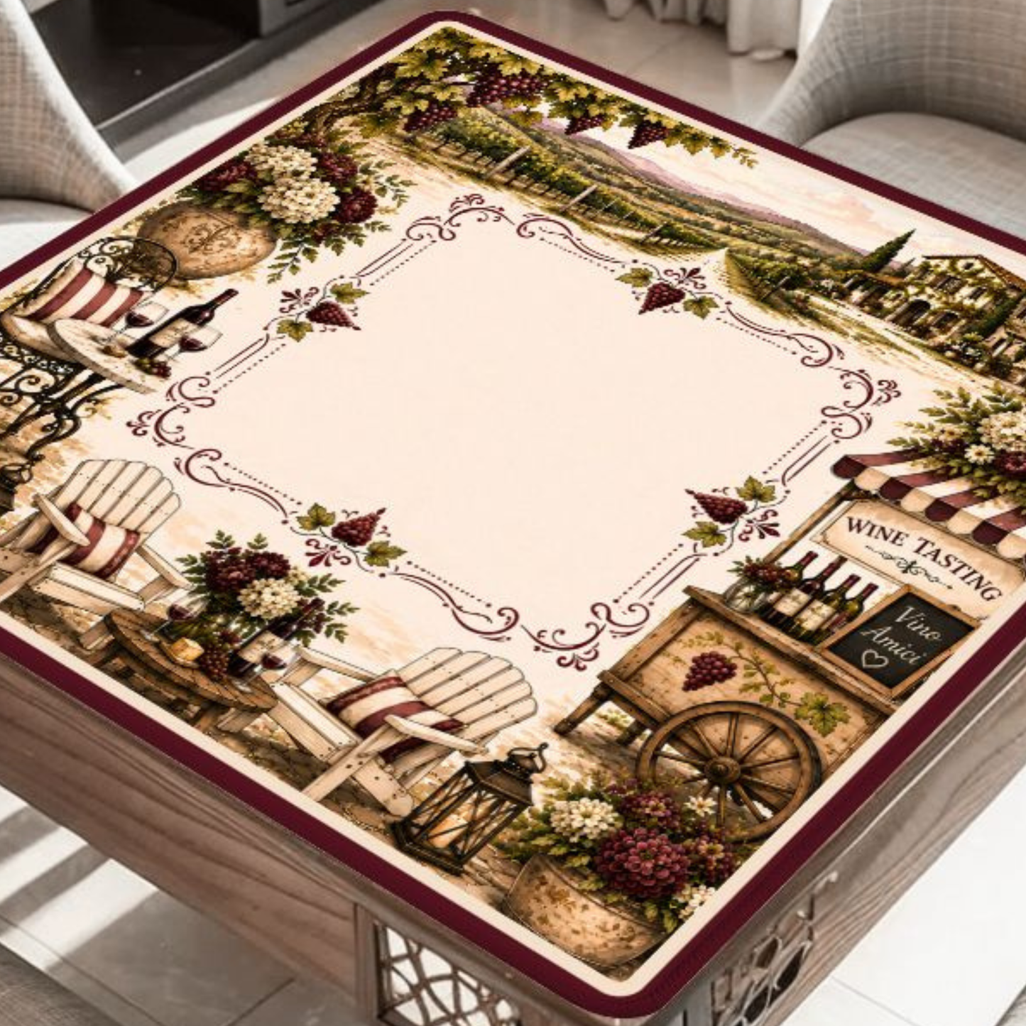 Vino Amici Mahjong Mat