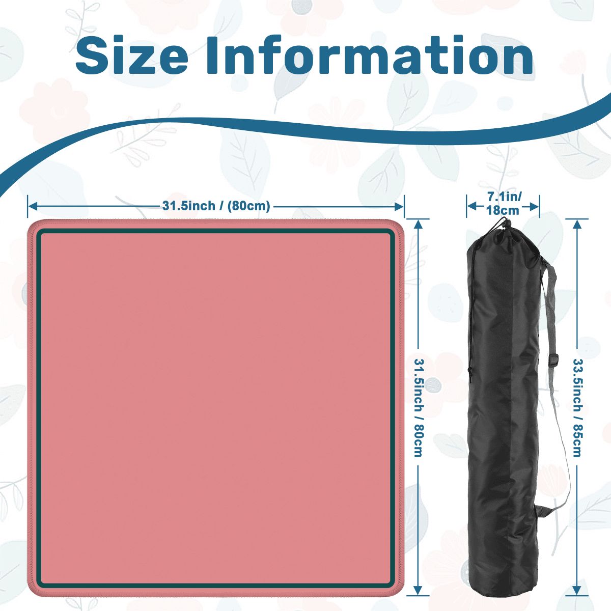 Palm Blush Mahjong Mat