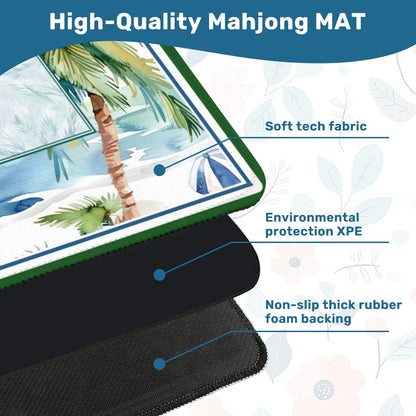 Palm Harbor Club polyester mahjong mat soft surface and non slip backing detail
