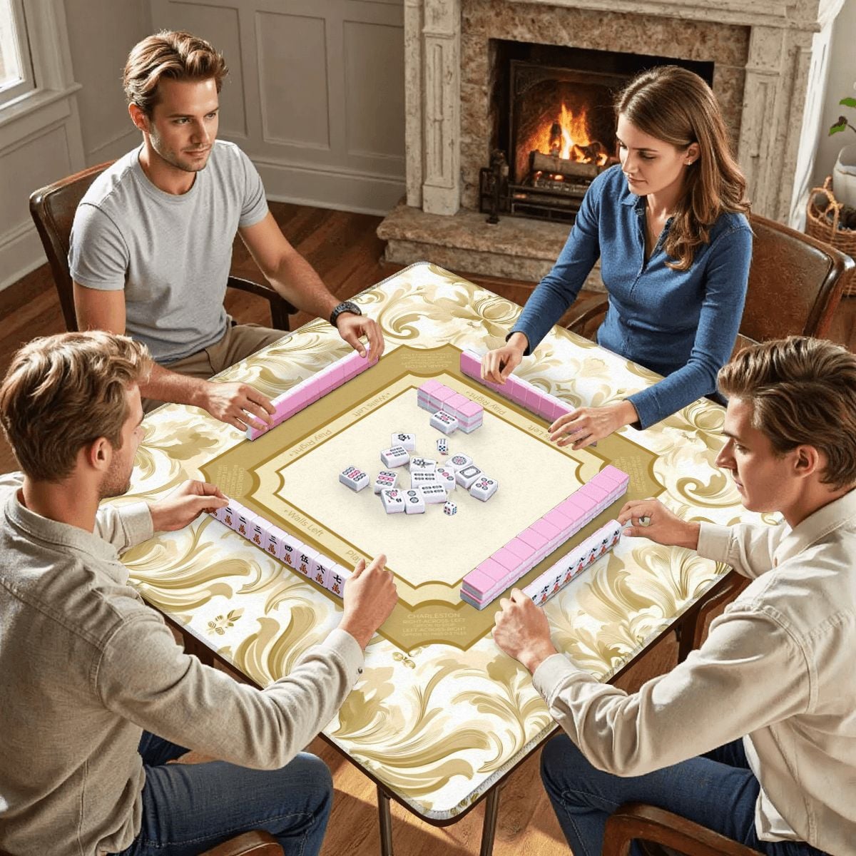 Champagne Conservatory Mahjong Mat