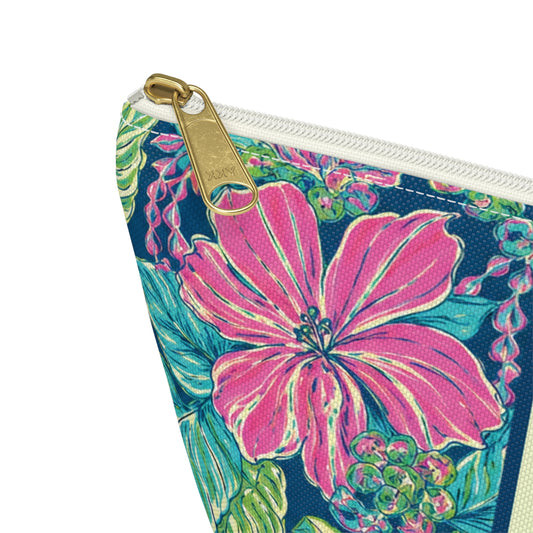Electric Hibiscus Mahjong Card & Accessory Pouch