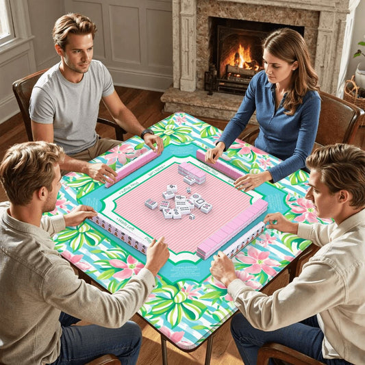 Palm Ribbon Garden Mahjong Mat