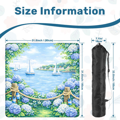 Nantucket Hydrangea Harbor Mahjong Mat