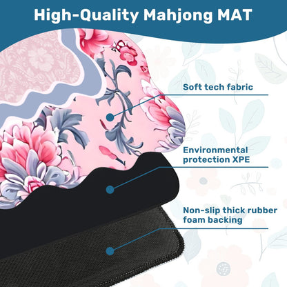 Blush Manor neoprene mahjong mat soft surface and non slip backing detail