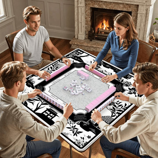 Ivory Pagoda Silhouette Mahjong Mat