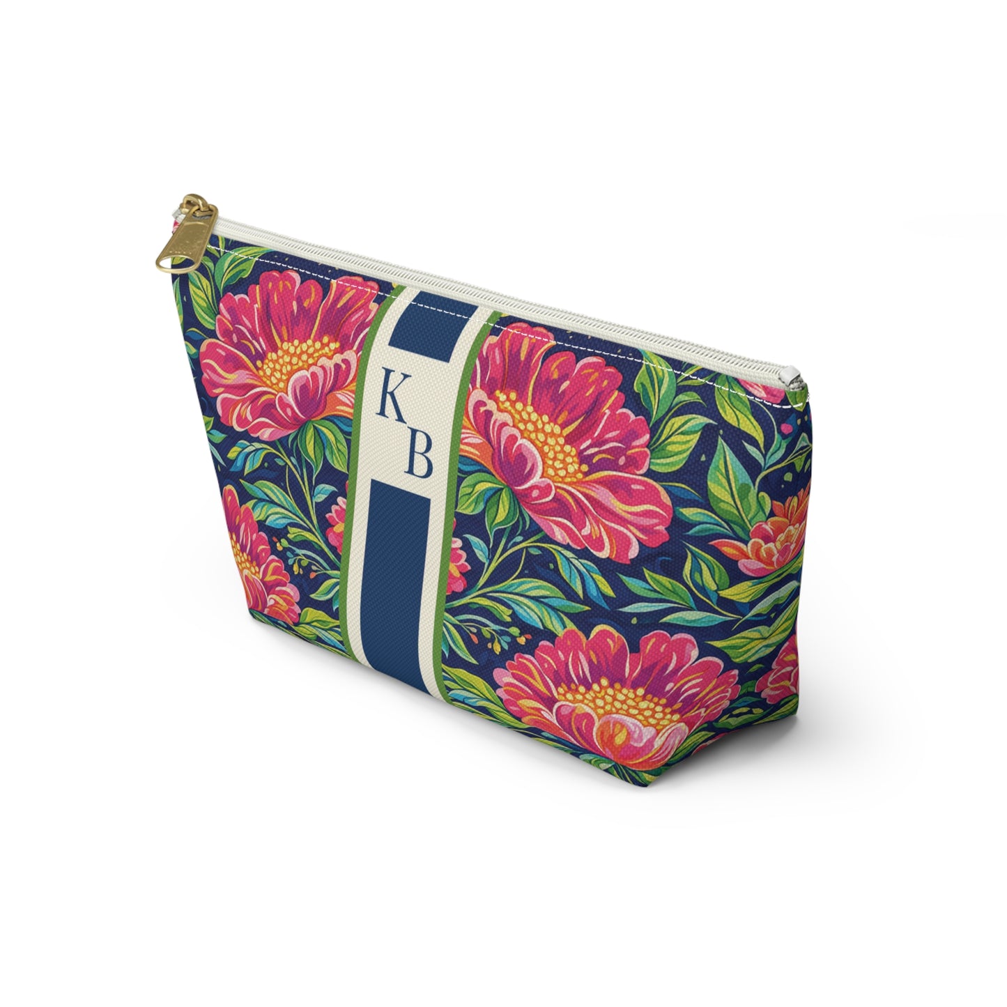 Grandmillennial Peony Mahjong Card & Accessory Pouch