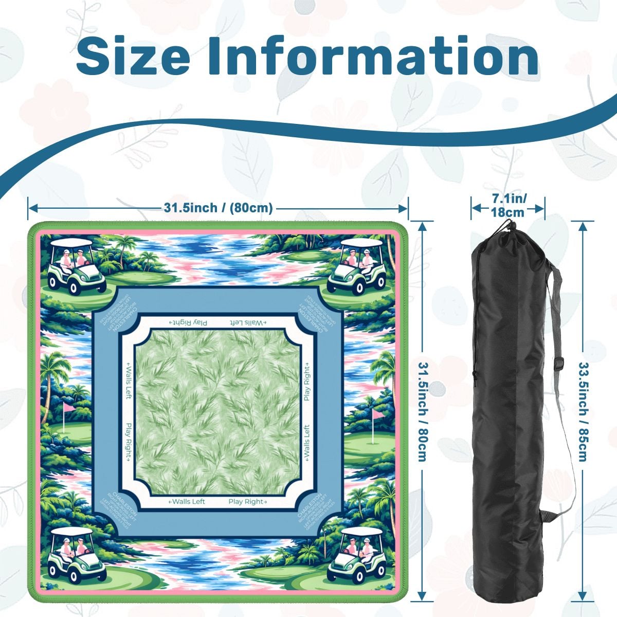 Palm Grove Links Mahjong Mat