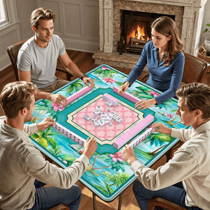 Hibiscus Lagoon Mahjong Mat