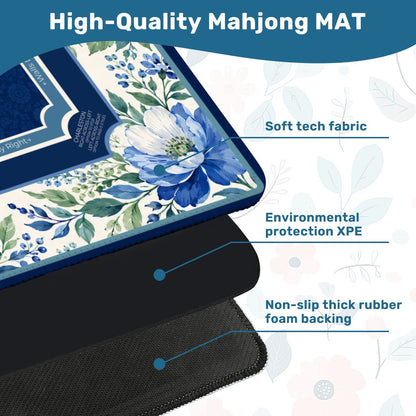 Cobalt Garden Mahjong Mat