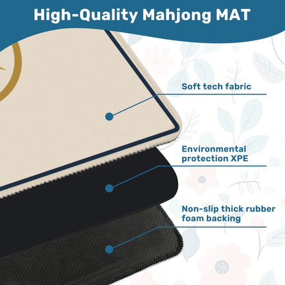 Northpoint Club neoprene mahjong mat soft surface and non slip backing detail