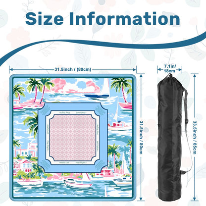 Azure Harbor Regatta Mahjong Mat