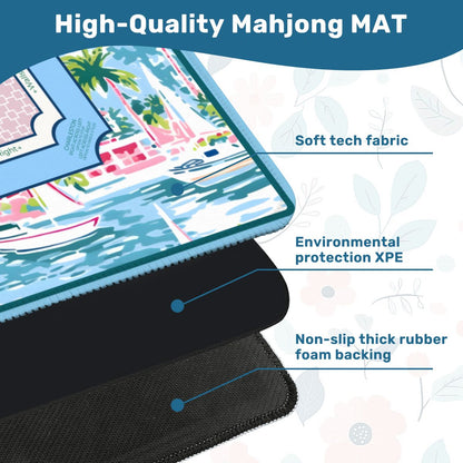 Azure Harbor Regatta Mahjong Mat