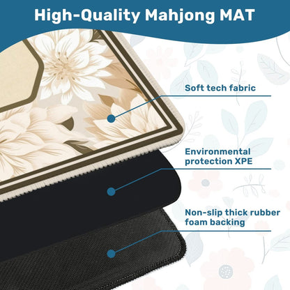 Linen Blossom Mahjong Mat