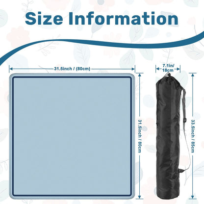 French Powder Blue Mahjong Mat
