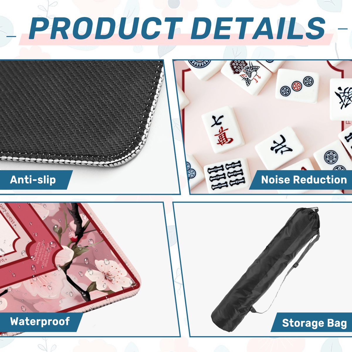 Blush Sakura Mahjong Mat