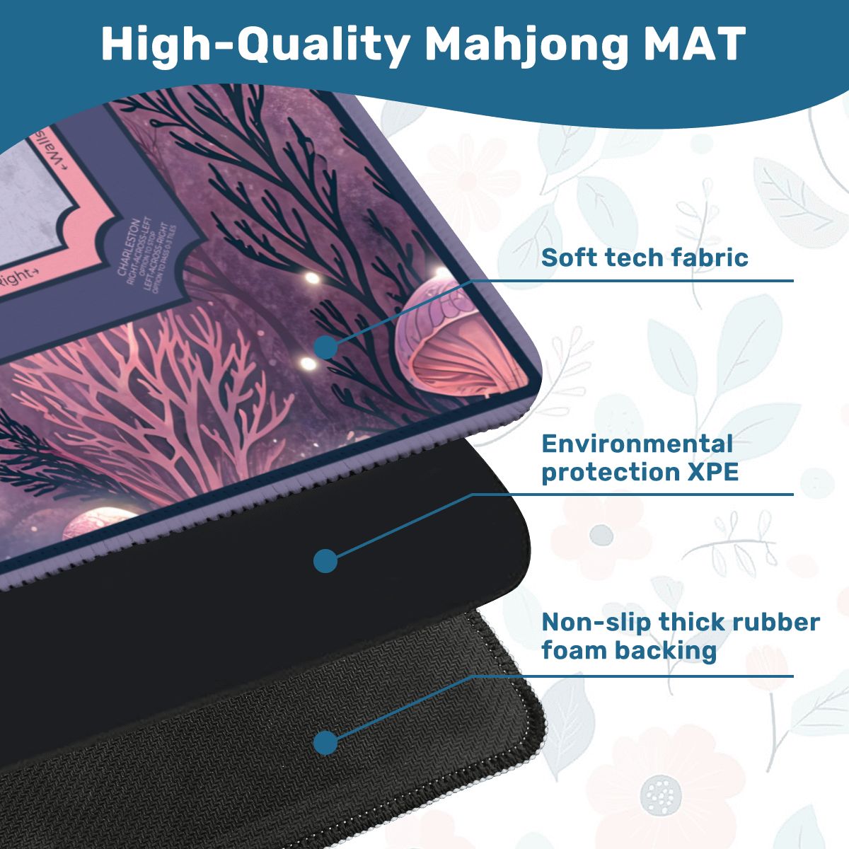 Twilight Bloom Mahjong Mat