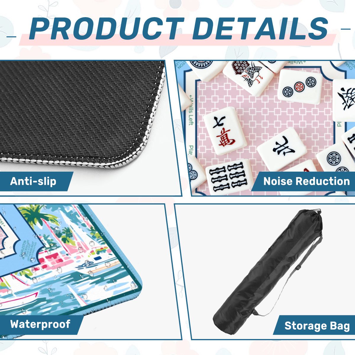 Azure Harbor Regatta Mahjong Mat