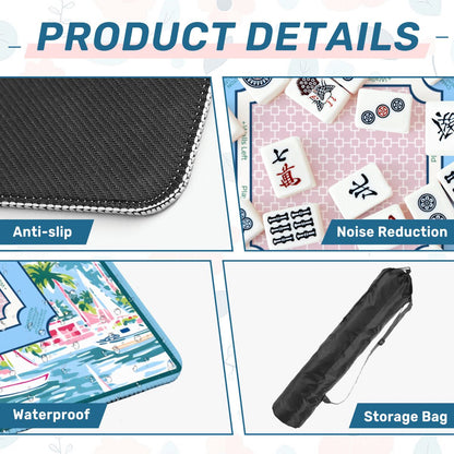 Azure Harbor Regatta Mahjong Mat
