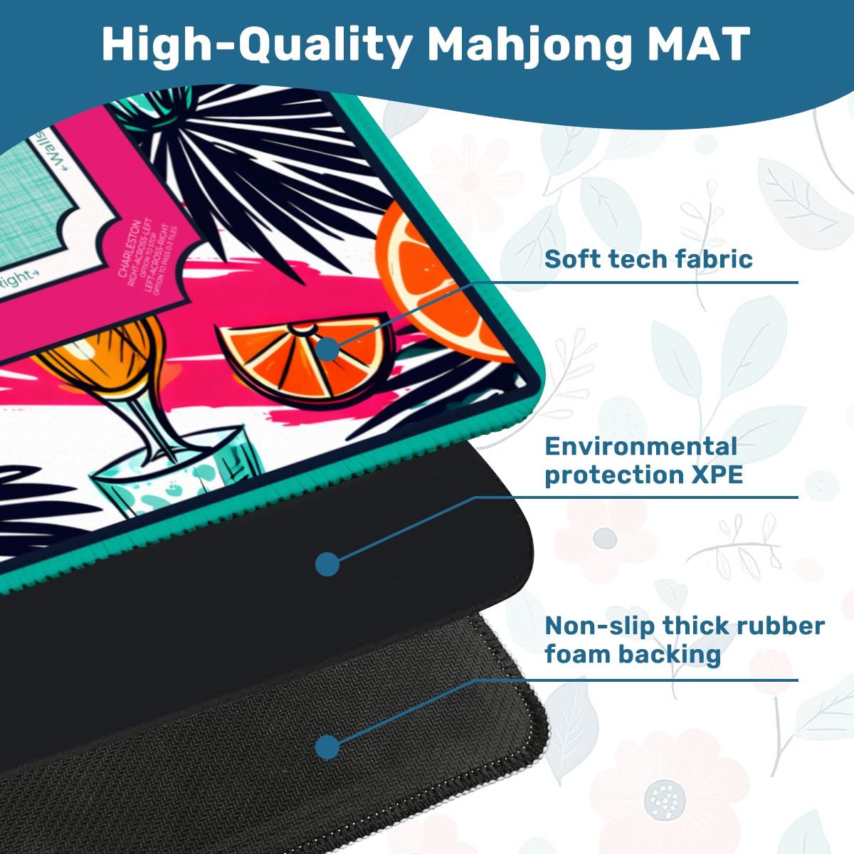 Electric Citrus Social Mahjong Mat
