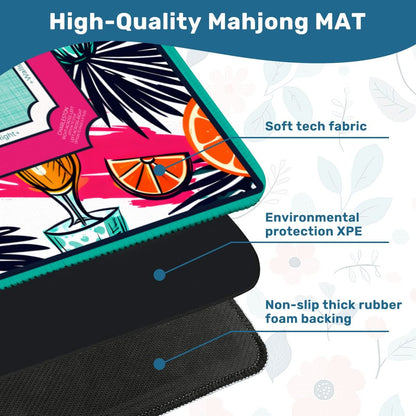 Electric Citrus Social Mahjong Mat
