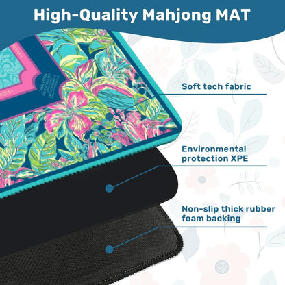 Electric Hibiscus Mahjong Mat