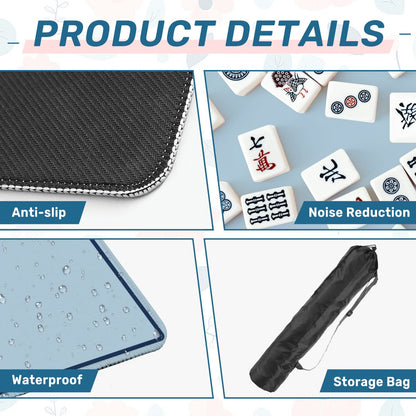 French Powder Blue Mahjong Mat