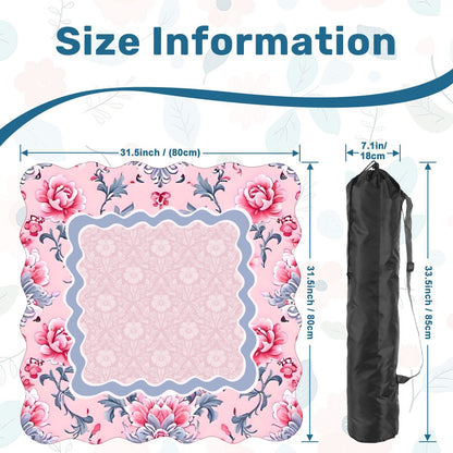 Blush Manor mahjong mat size guide and carrying bag dimensions