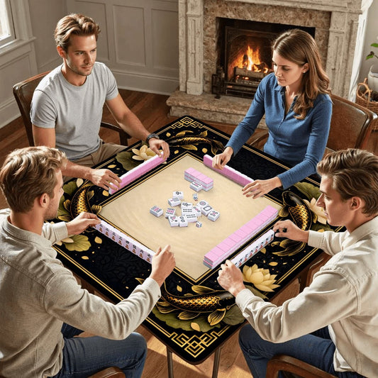Midnight Koi Garden Mahjong Mat
