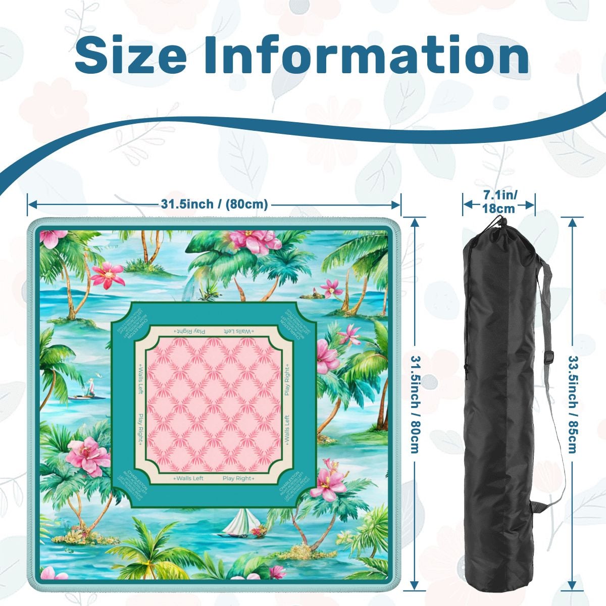 Hibiscus Lagoon Mahjong Mat