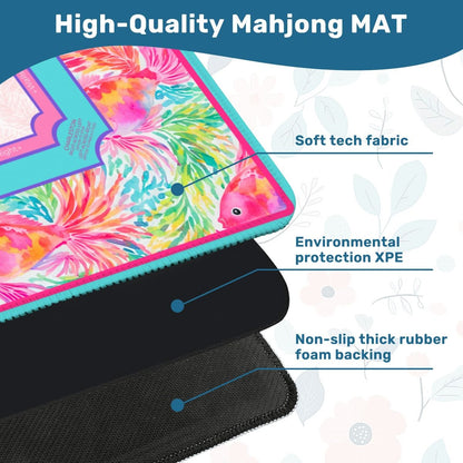 Pink Reef Mahjong Mat