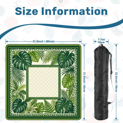 Palm Garden mahjong mat size guide and carrying bag dimensions