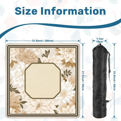 Linen Blossom Mahjong Mat