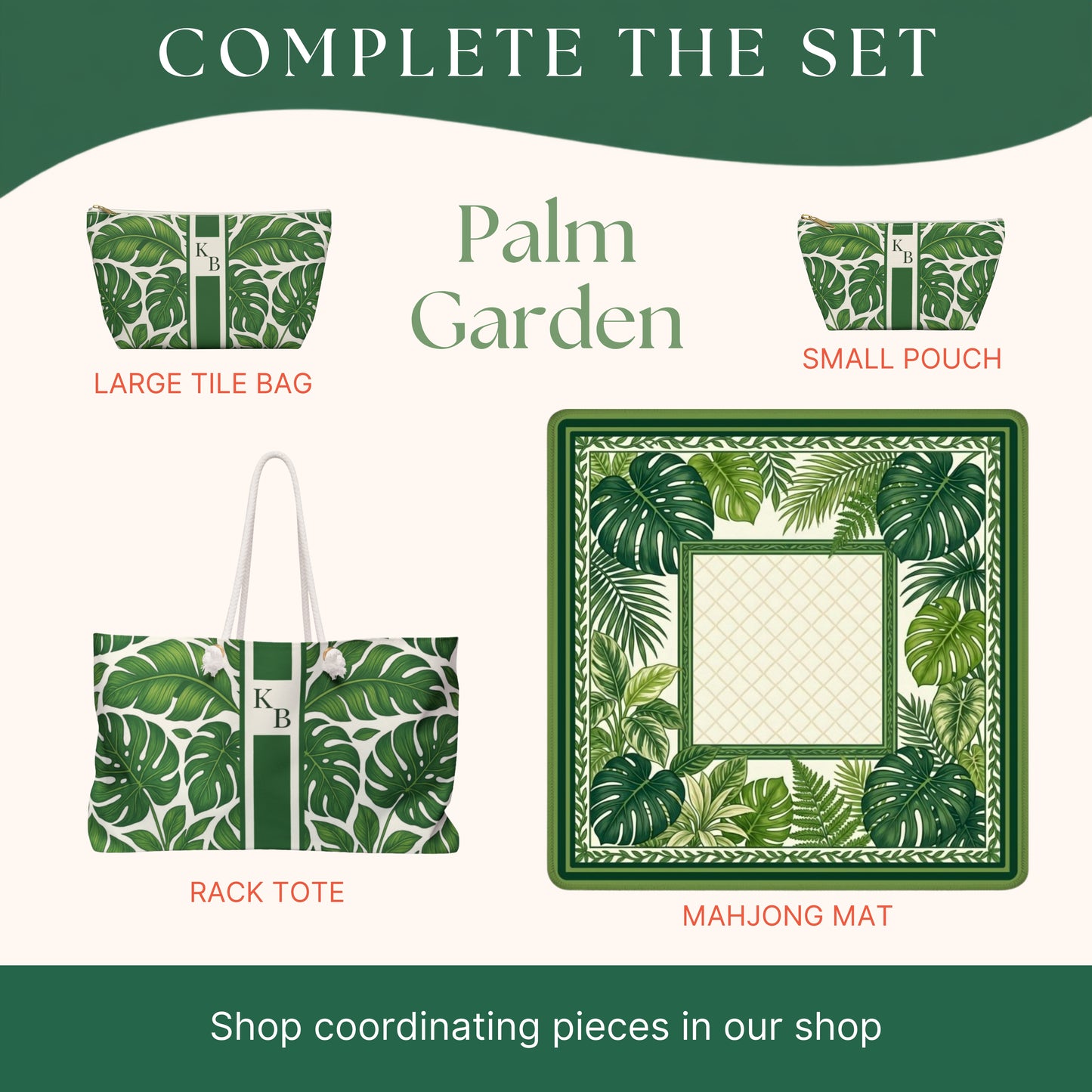 Palm Garden Tropical Mahjong Mat