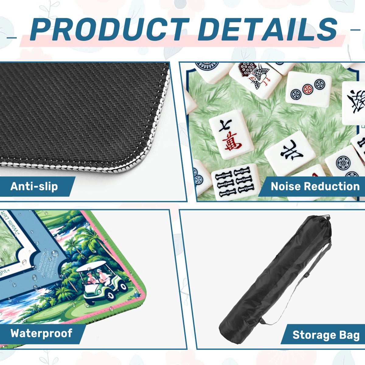 Palm Grove Links Mahjong Mat