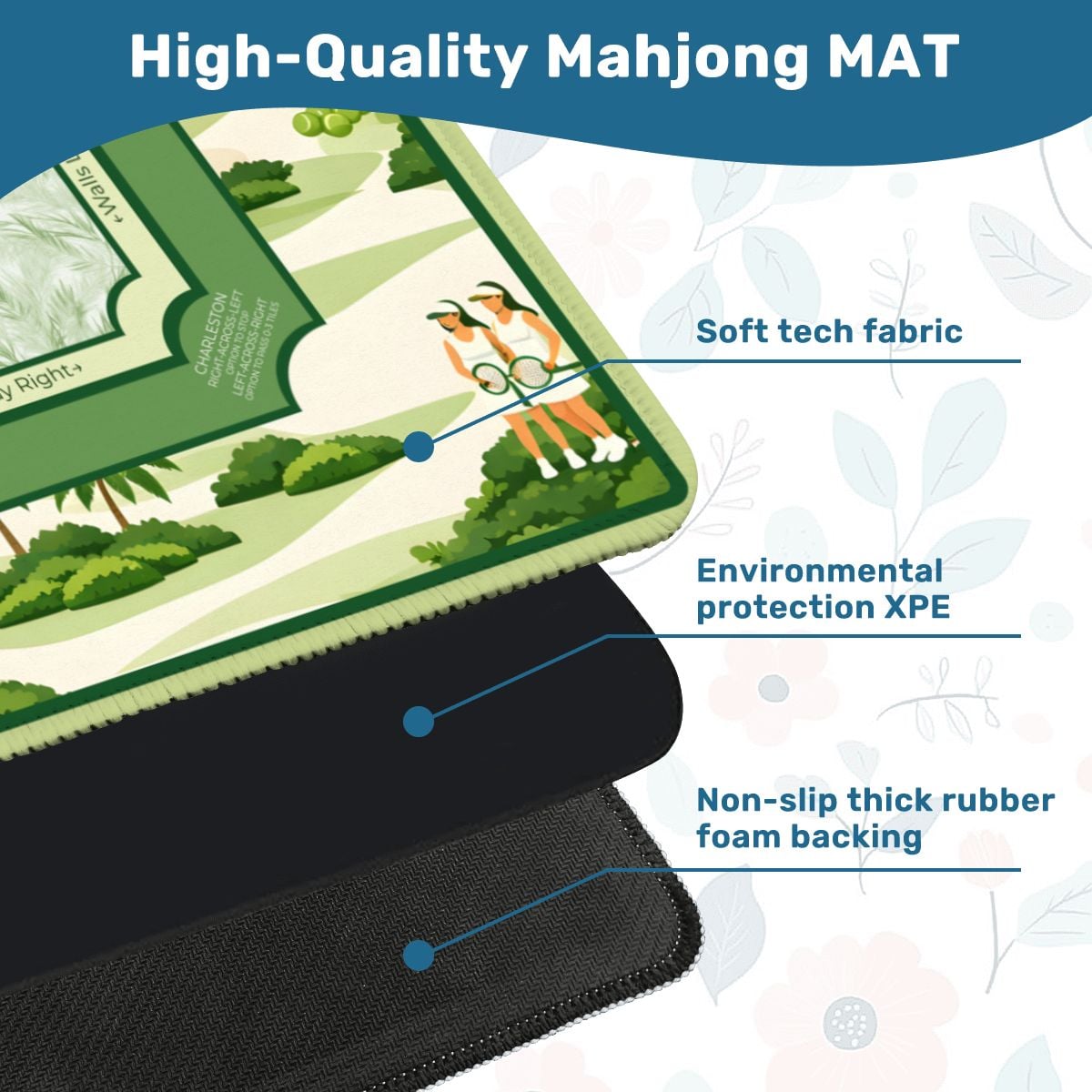 Palm Court Tennis Club Mahjong Mat