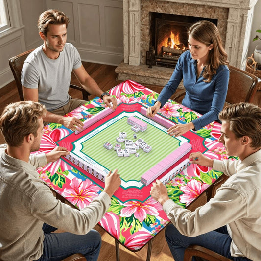 Hibiscus Ribbon Mahjong Mat