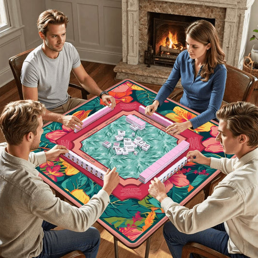 Hibiscus Heat Mahjong Mat