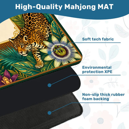 Jaguar Royale neoprene mahjong mat soft surface and non slip backing detail