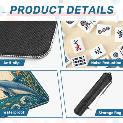 Azure Dolphin Cove Mahjong Mat