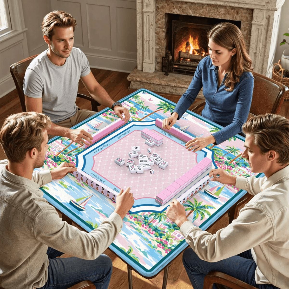 Palm Royale Mahjong Mat