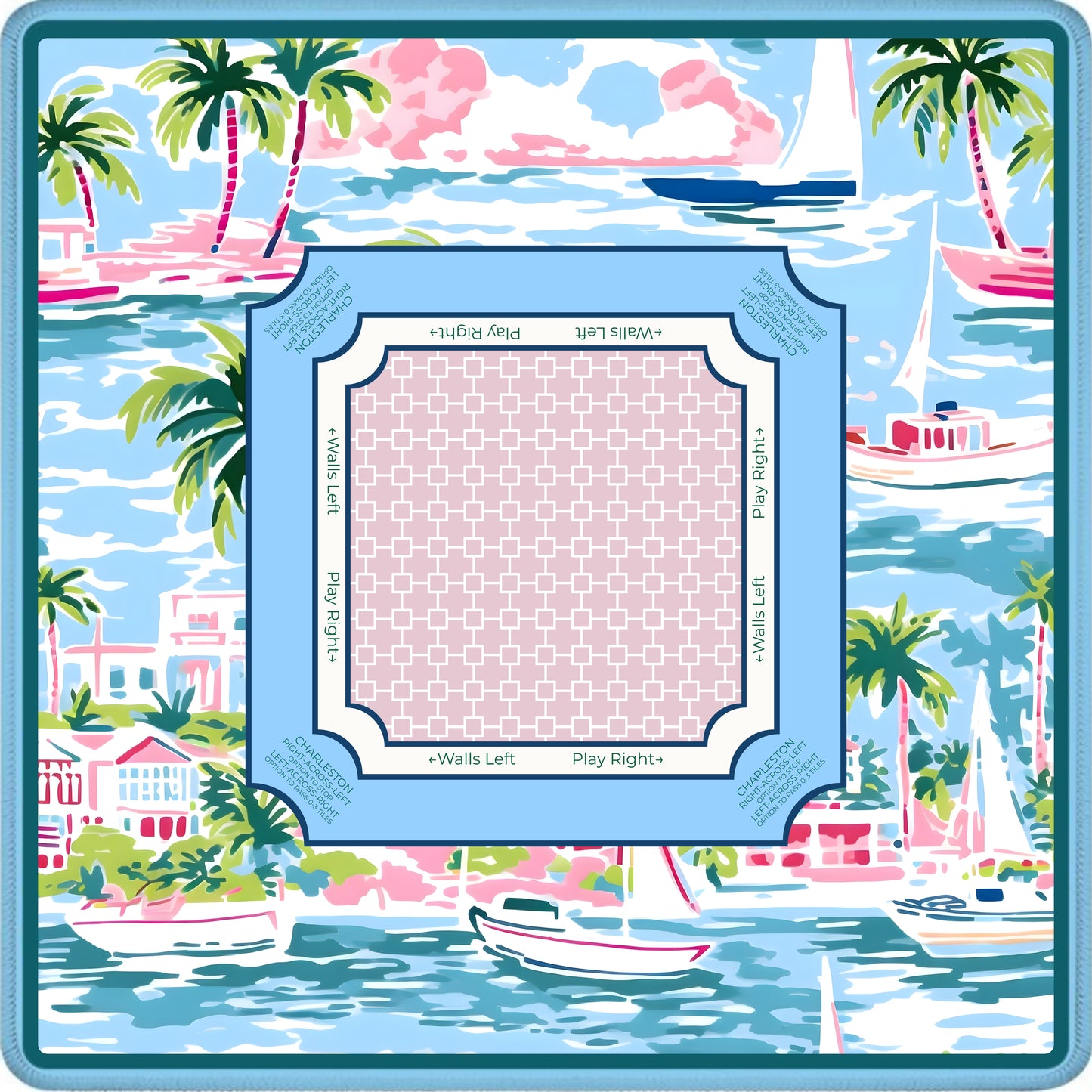 Azure Harbor Regatta Mahjong Mat