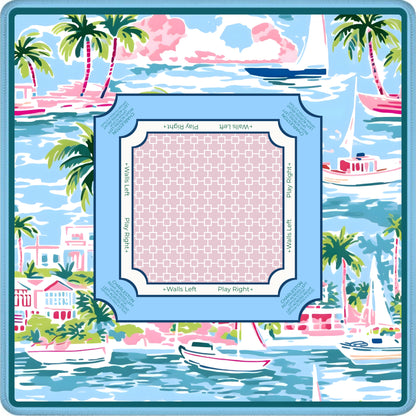 Azure Harbor Regatta Mahjong Mat